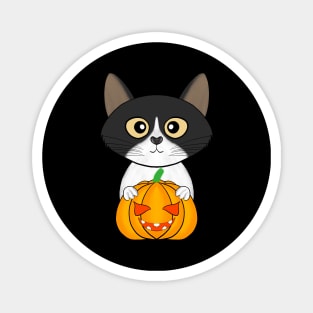 Halloween cute cat pumpkin Magnet